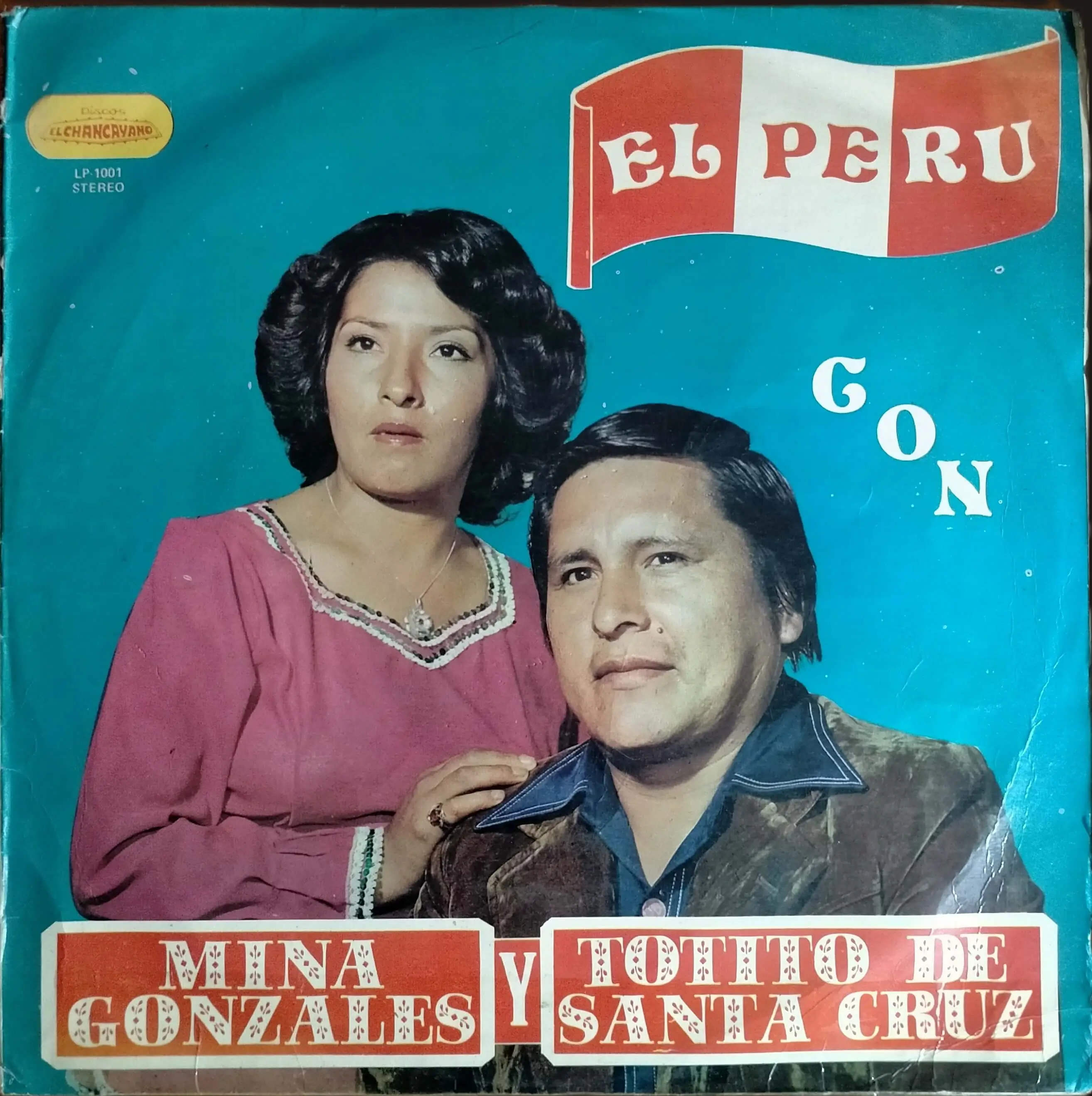 An image of a vinyl album cover by Mina Gonzales y Totito de Santa Cruz