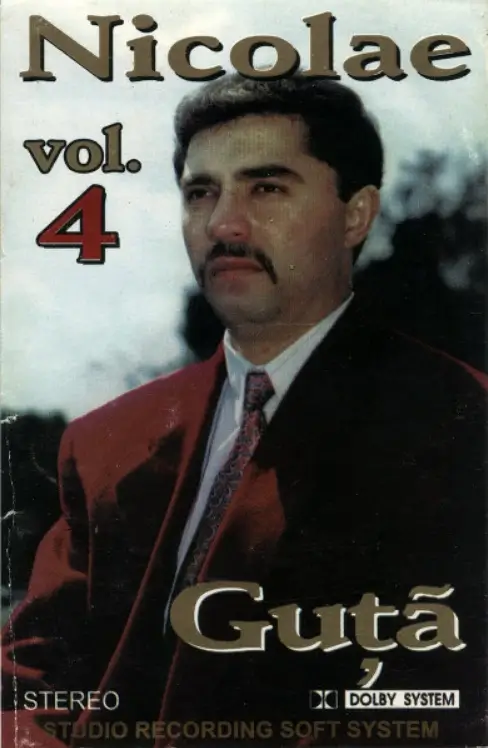 An image of the cassette album cover by Nicolae Guță showing himself with a red jacket